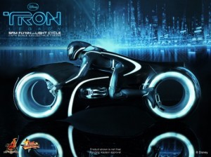 o cool stuff tron legacy 1 6th scale sam flynn collectible figure with light cycle