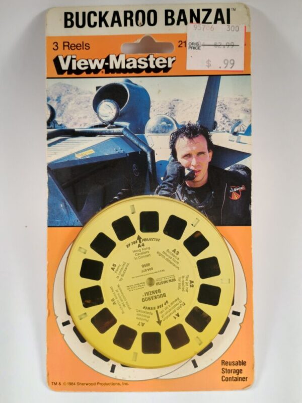 Buckaroo Banzai View-Master 3 Reel Set (1984) - Sealed, Minor Card Damage