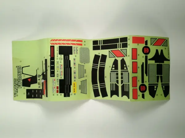 Transformers Jetfire Generation 1 Instructions and Stickers - Image 10