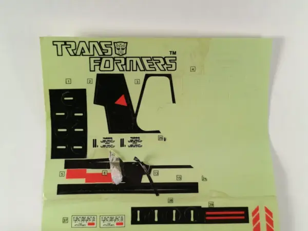 Transformers Jetfire Generation 1 Instructions and Stickers - Image 11