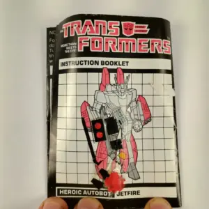 Transformers Jetfire Generation 1 Instructions and Stickers