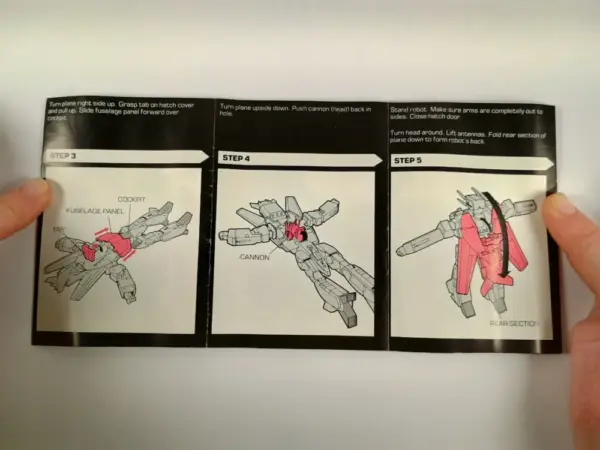 Transformers Jetfire Generation 1 Instructions and Stickers - Image 4