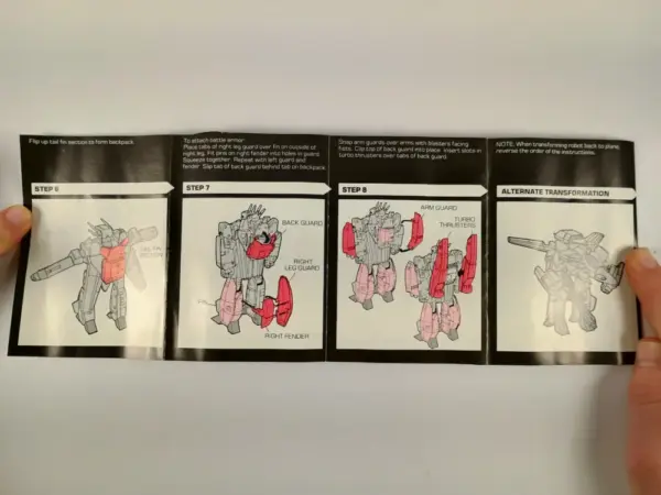 Transformers Jetfire Generation 1 Instructions and Stickers - Image 5