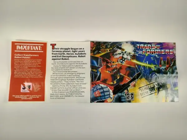 Transformers Jetfire Generation 1 Instructions and Stickers - Image 2
