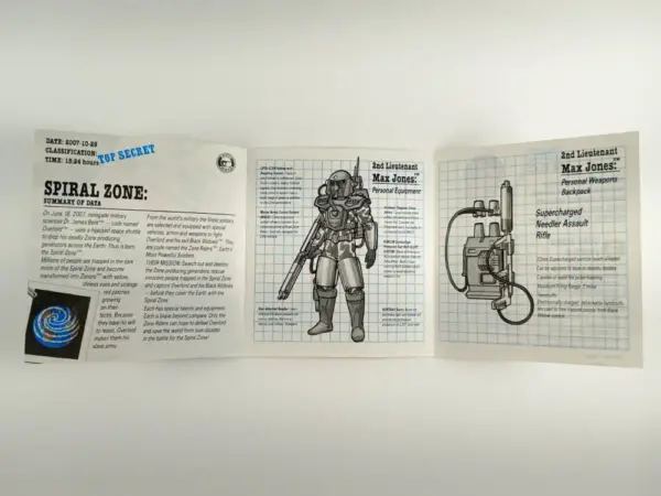 1987 Tonka Spiral Zone – Max Jones Instructions + Sticker Sheet (Unused Stickers!) - Image 2