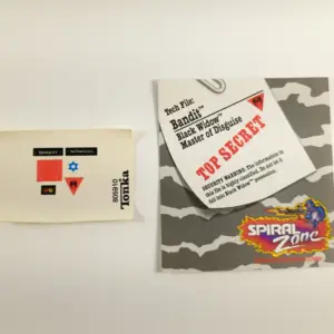 Tonka Spiral Zone Bandit – Black Widow Master of Disguise Instructions & Sticker Sheet – Vintage Original!