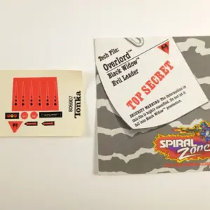 Tonka Spiral Zone Overlord – Evil Zone Rider Instructions & Sticker Sheet – Vintage 1980s Original!