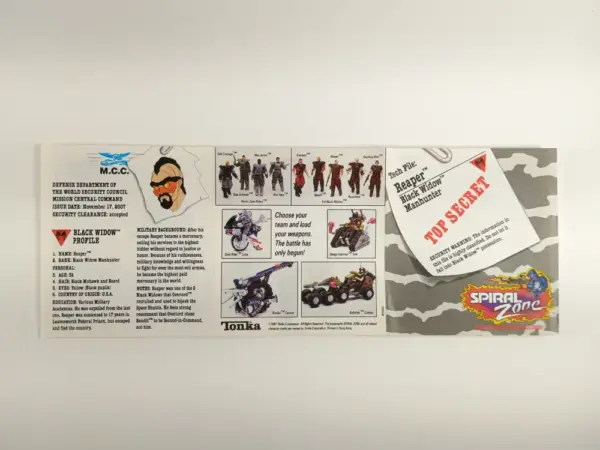1987 Tonka Spiral Zone – Reaper Instructions + Sticker Sheet (Unused Stickers!) - Image 3