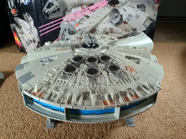 Star Wars POTF2 Electronic Millennium Falcon – Works! Only Displayed – Stickers Unused! - Image 4