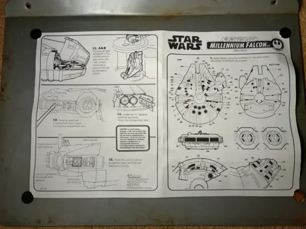 Star Wars POTF2 Electronic Millennium Falcon – Works! Only Displayed – Stickers Unused! - Image 14