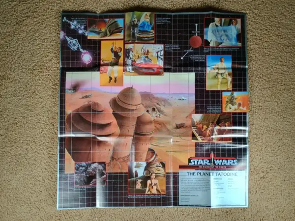Vintage Star Wars Power of the Force Planetary Map – TATOOINE (1997) - Image 2