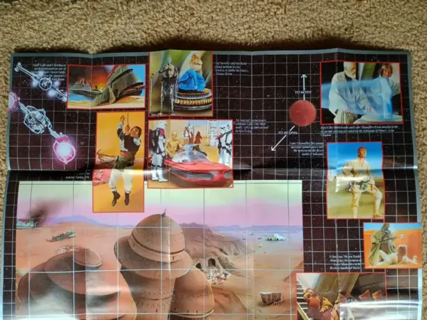 Vintage Star Wars Power of the Force Planetary Map – TATOOINE (1997) - Image 3