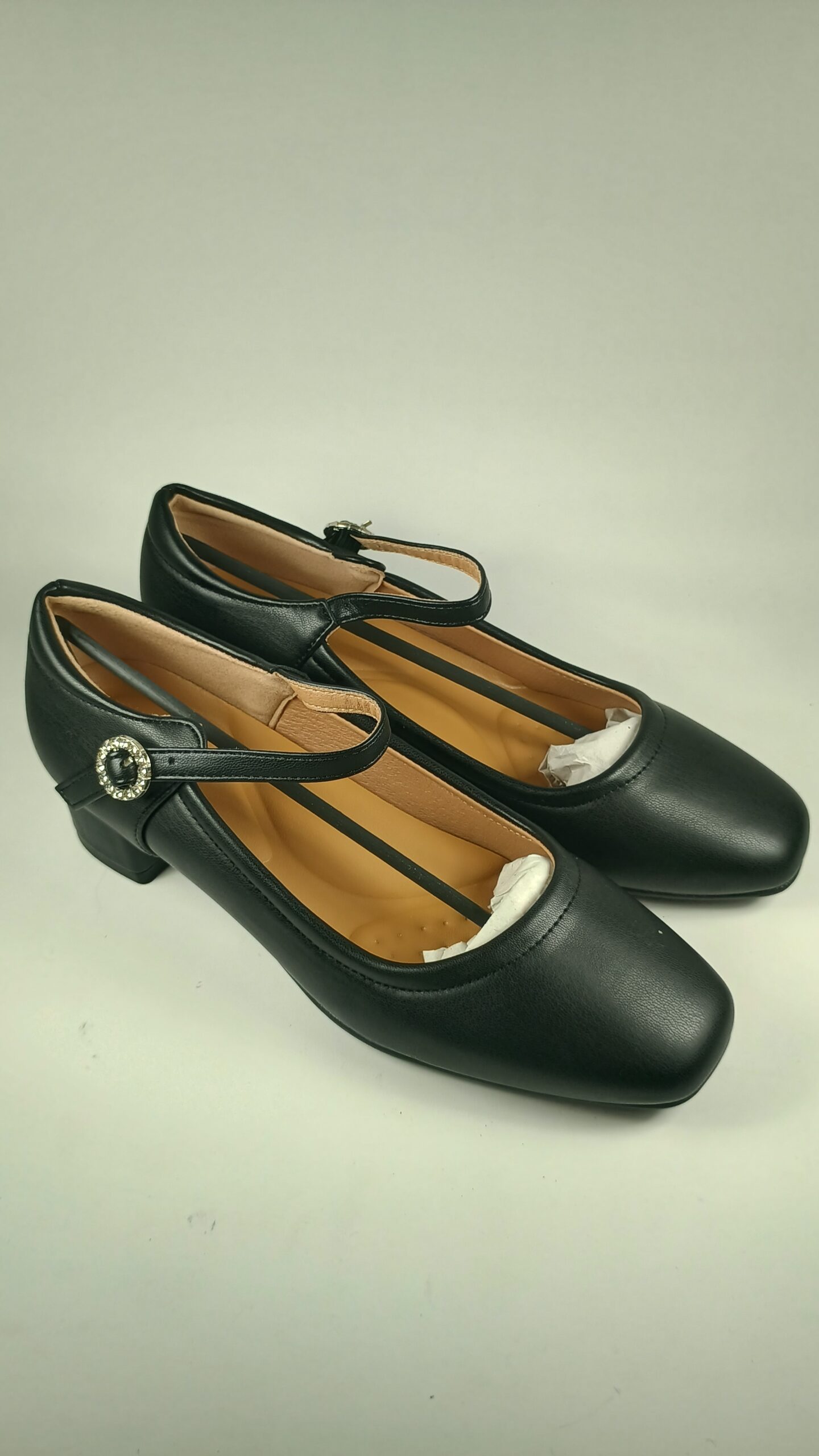 Women's Black Size US 6.5 Thick Low Heeled Squared Toe Dress Shoes 1 Women's Black Size US 6.5 Thick Low Heeled Squared Toe Dress Shoes