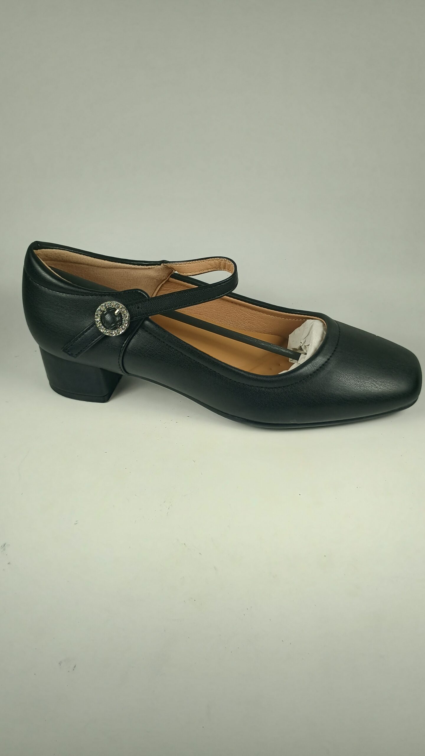 Women's Black Size US 6.5 Thick Low Heeled Squared Toe Dress Shoes 2 Women's Black Size US 6.5 Thick Low Heeled Squared Toe Dress Shoes - Image 2