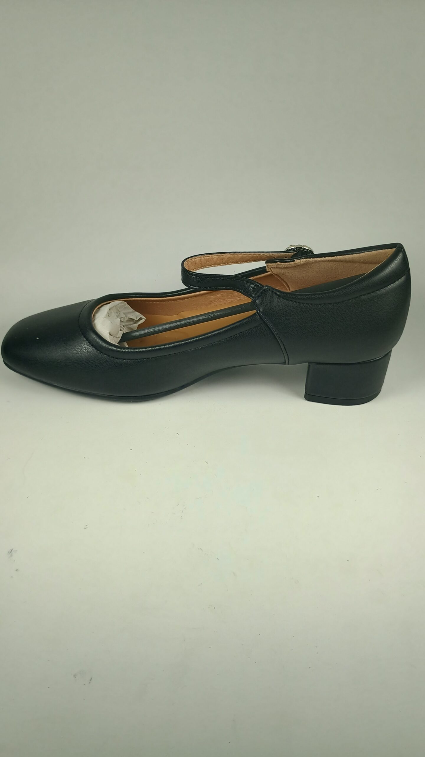 Women's Black Size US 6.5 Thick Low Heeled Squared Toe Dress Shoes 3 Women's Black Size US 6.5 Thick Low Heeled Squared Toe Dress Shoes - Image 3