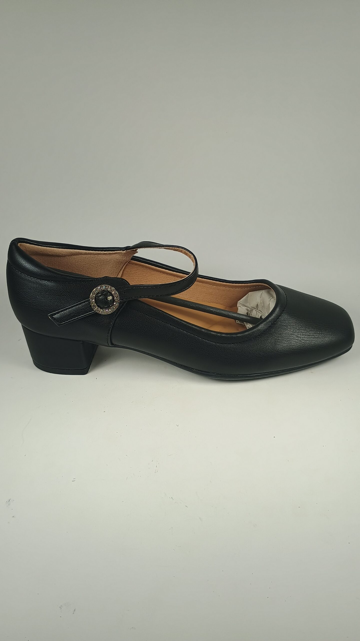 Women's Black US Size 7.5 Thick Low Heeled Squared Toe Dress Shoes 6 Women's Black US Size 7.5 Thick Low Heeled Squared Toe Dress Shoes - Image 6