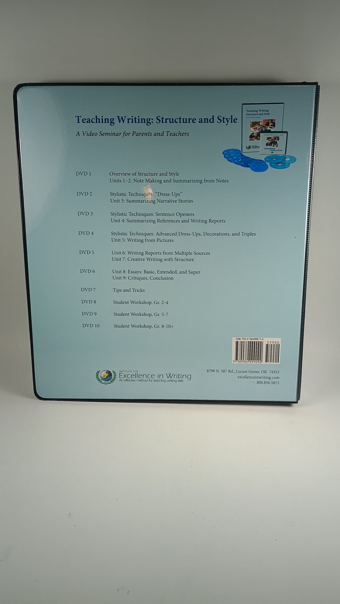 IEW-Teaching Writing: Structure and Style Workbook Binder & DVD Set 5 IEW-Teaching Writing: Structure and Style Workbook Binder & DVD Set - Image 5
