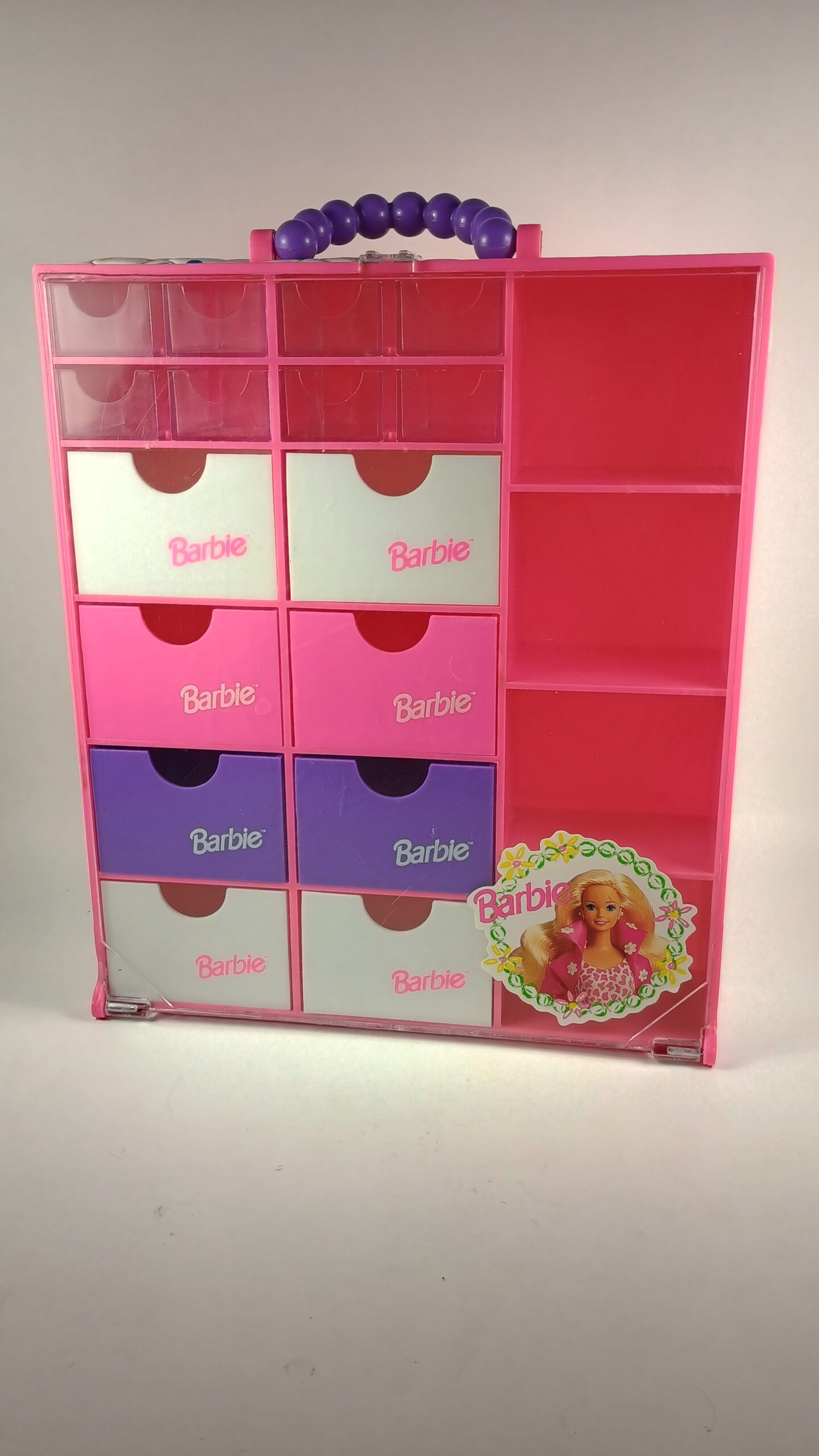 Vintage Barbie 1993 Tons of Drawers Storage Organizer Carry Case 1 Vintage Barbie 1993 Tons of Drawers Storage Organizer Carry Case